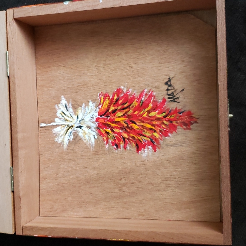 Painted Cigar Box by Mada